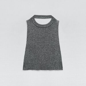 NWT Zara Silver Knit Shirt Ref. 3646/2